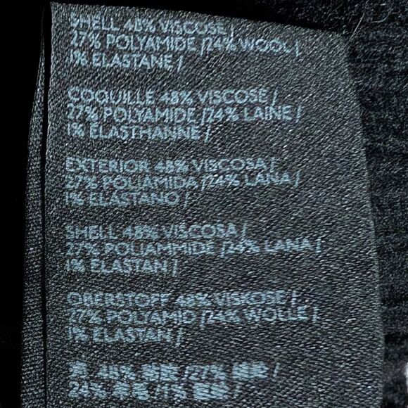 NWT Anthropologie Copley black wool blend open front cardigan M/L shawl collar - Picture 7 of 10